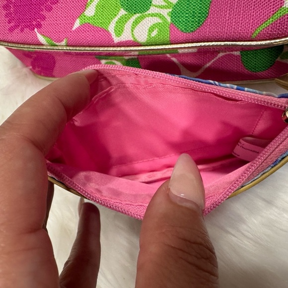 Lilly Pulitzer Cosmetic Bag Set - Pink and Blue Floral - Picture 7 of 10